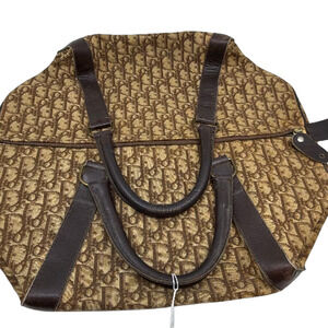 Dior Boston Bag Brown Oblique Canvas Duffle Bag